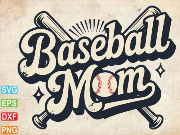 Baseball Mom SVG: Graphics for T-Shirt Designs
