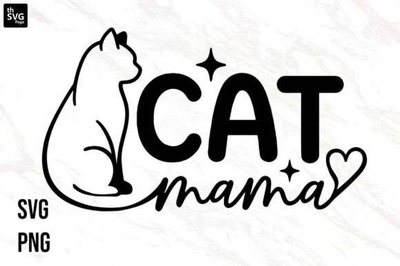Cat Mom SVG: Minimalist Graphics for Illustrations