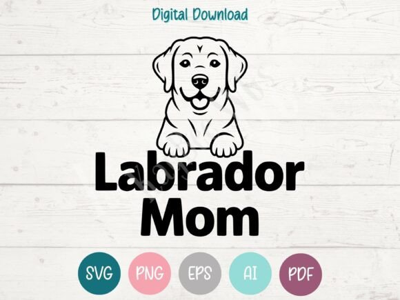 Labrador Mom SVG: Premium Graphics for T-Shirt Designs