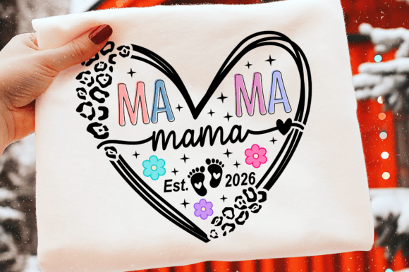 Mama Heart SVG & PNG for T-Shirt Designs and Graphics