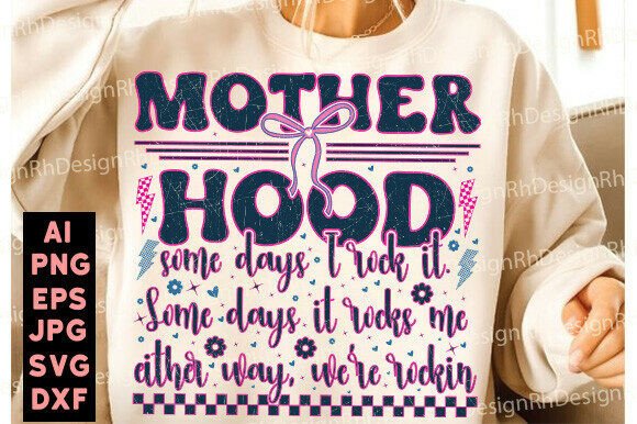 Mother Hood PNG: Trendy Graphics for T-Shirt Designs
