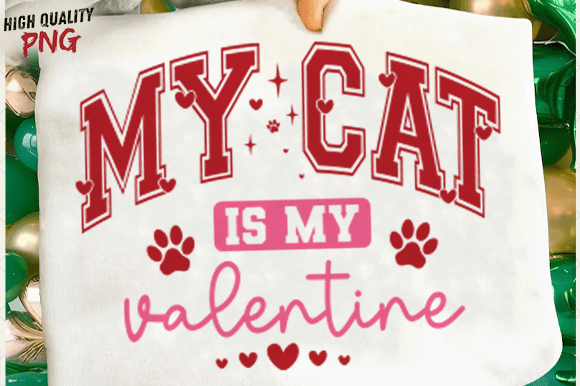 My Cat Valentine SVG: Graphics for T-Shirt Designs