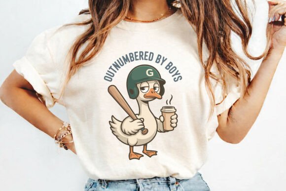 Review: Outnumbered by Boys Mom Goose SVG PNG